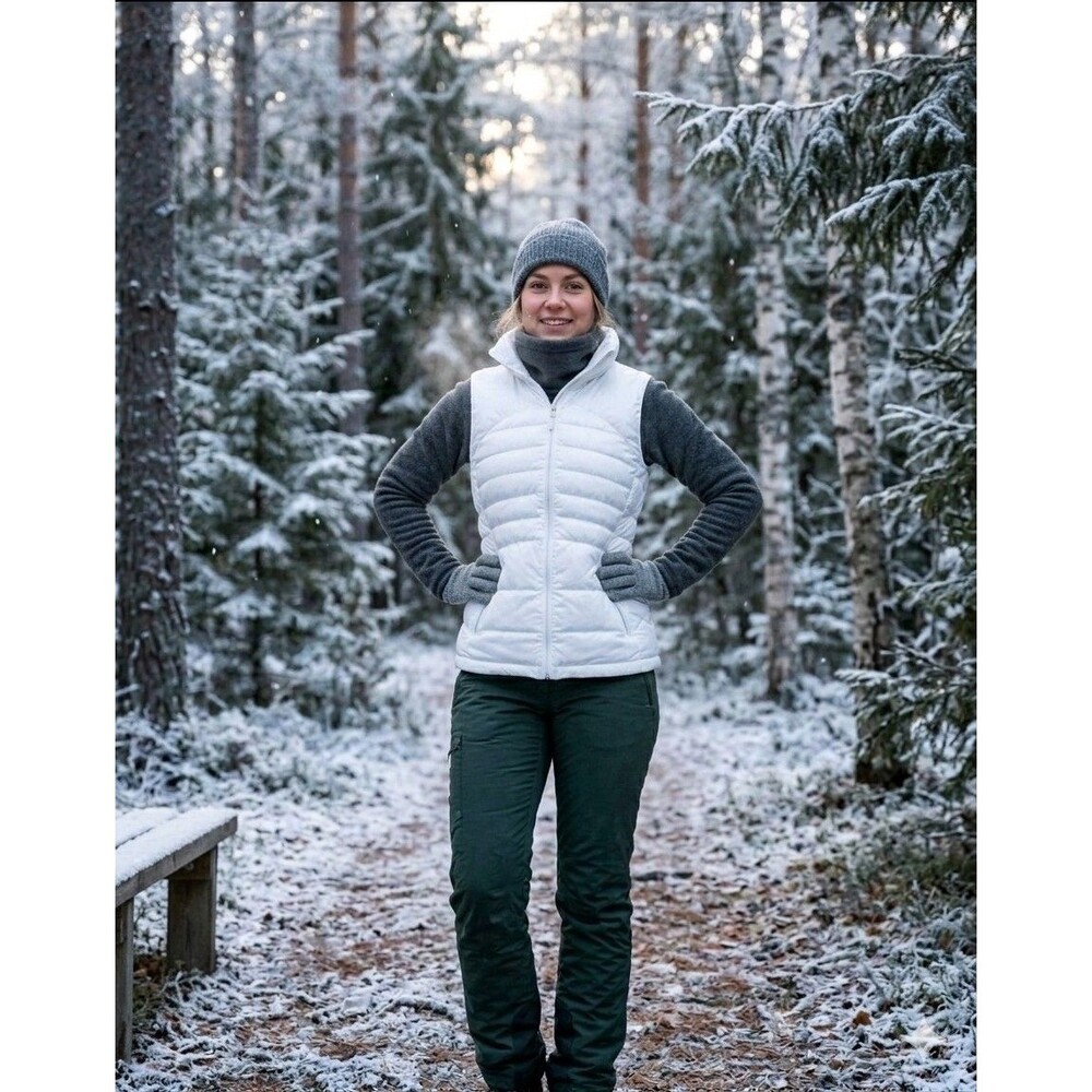 Lululemon Athletica Down For It All White Women's Vest Sz 4 Warm Cozy